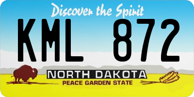 ND license plate KML872