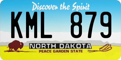 ND license plate KML879