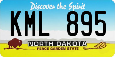 ND license plate KML895