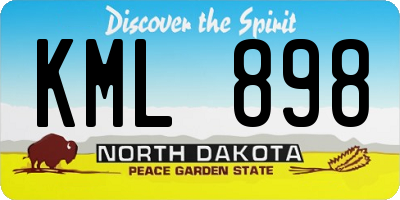 ND license plate KML898