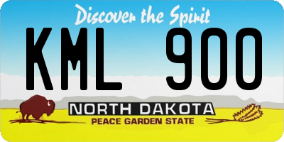 ND license plate KML900