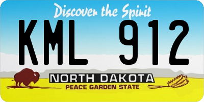 ND license plate KML912
