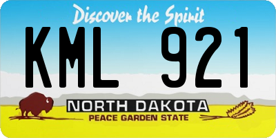ND license plate KML921