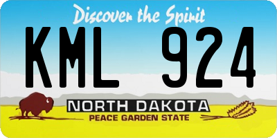 ND license plate KML924