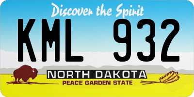 ND license plate KML932