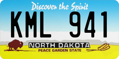 ND license plate KML941