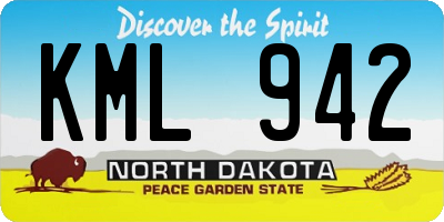 ND license plate KML942