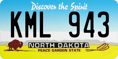 ND license plate KML943