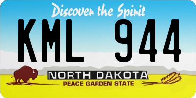 ND license plate KML944