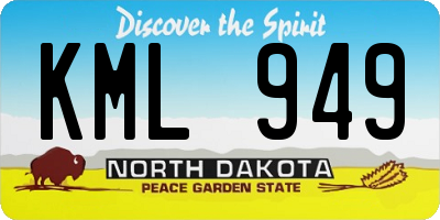 ND license plate KML949