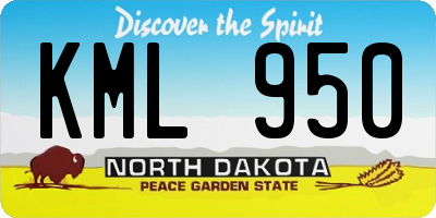 ND license plate KML950
