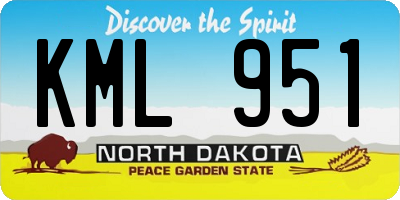 ND license plate KML951