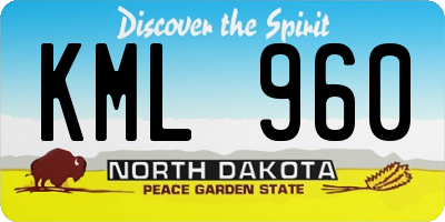 ND license plate KML960