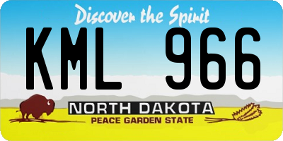 ND license plate KML966