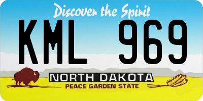 ND license plate KML969