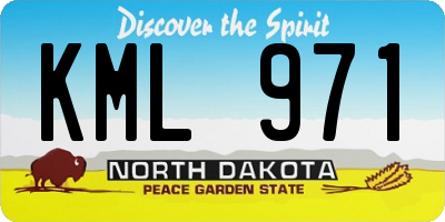 ND license plate KML971