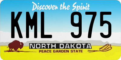 ND license plate KML975