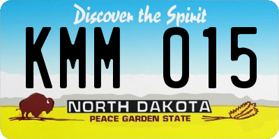 ND license plate KMM015