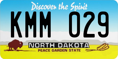 ND license plate KMM029
