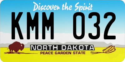 ND license plate KMM032