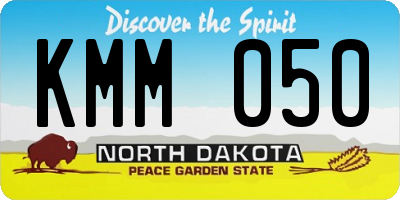 ND license plate KMM050