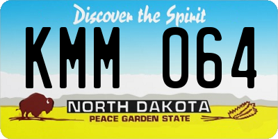 ND license plate KMM064