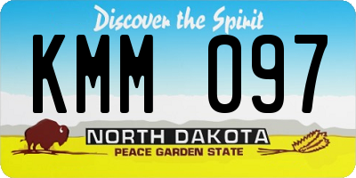 ND license plate KMM097