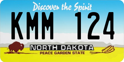 ND license plate KMM124