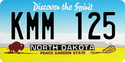 ND license plate KMM125
