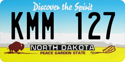 ND license plate KMM127