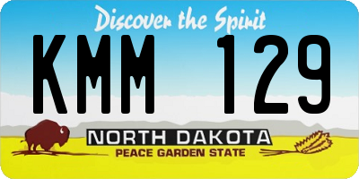 ND license plate KMM129