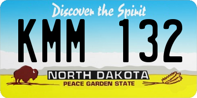 ND license plate KMM132