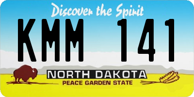 ND license plate KMM141