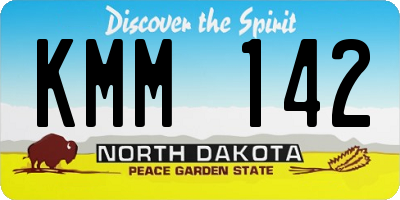 ND license plate KMM142