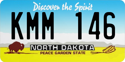 ND license plate KMM146
