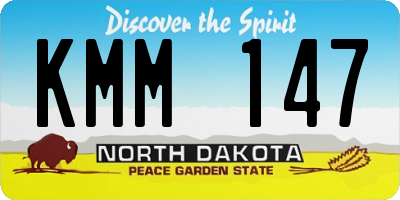 ND license plate KMM147