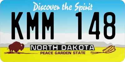 ND license plate KMM148