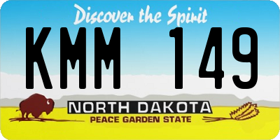 ND license plate KMM149