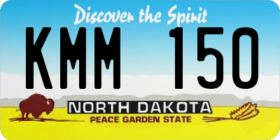 ND license plate KMM150