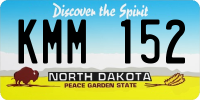 ND license plate KMM152
