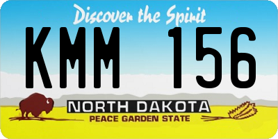 ND license plate KMM156