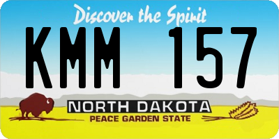 ND license plate KMM157