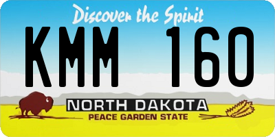 ND license plate KMM160