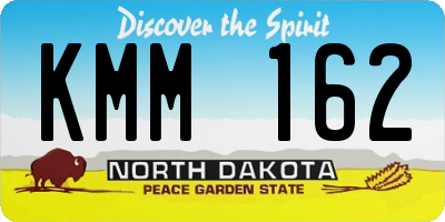 ND license plate KMM162
