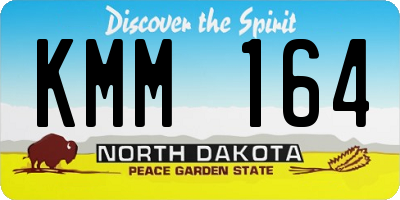 ND license plate KMM164