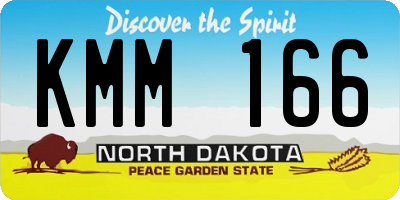 ND license plate KMM166