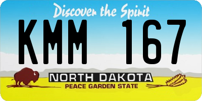 ND license plate KMM167