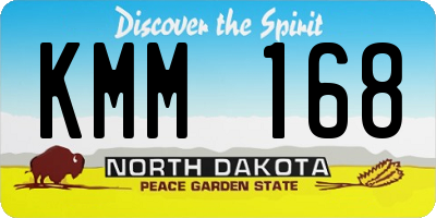 ND license plate KMM168