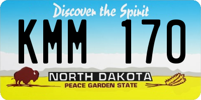 ND license plate KMM170