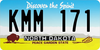 ND license plate KMM171